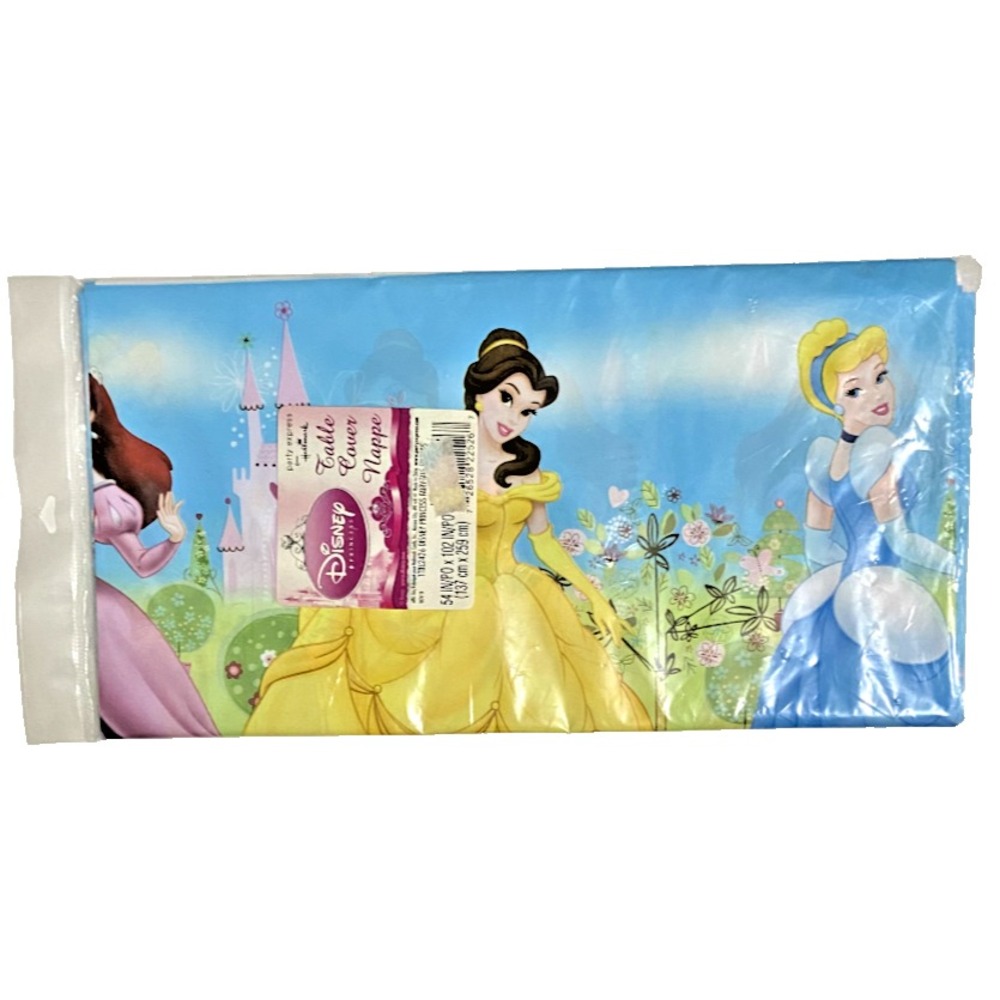 DISNEY PRINCESS‎ Fairy-Tale Friends Plastic Table Cover Tablecloth 54"x 102"